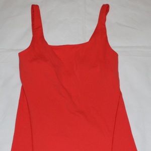 Lululemon Athletica Orange Tank Top Built in Bra
